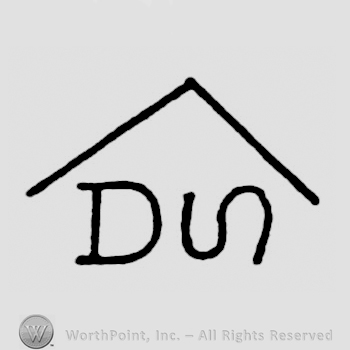 Broken line above initials DS