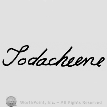 Todacheenie hand written