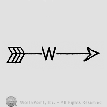 Symbol of an arrow with initial W in the center