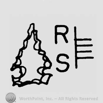 Arrowhead with misaligned initials RSE