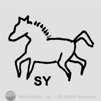Symbol of a horse with initials SY below