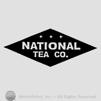 The text National Tea Co. written in uppercase letters with three stars above, all inside a diamond.