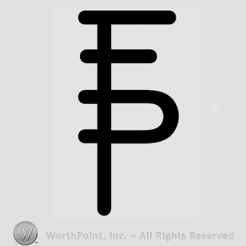 Uppercase letters F and P overlapped and conjoined.