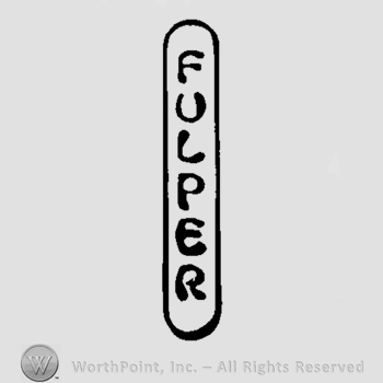 The word Fulper written horizontally in uppercase letters inside a long oval.