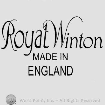 The text Royal Winton written in lowercase letters over the text Made in England written in uppercase letters.