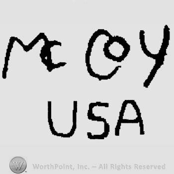 The name Mc Coy written in uppercase letters over USA.