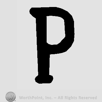 Uppercase letter P.