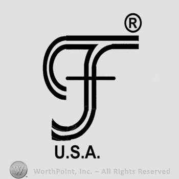 Capital letter F over U.S.A., Registered symbol above.
