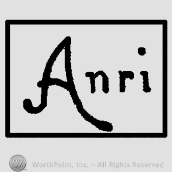 The word Anri written inside a rectangle.