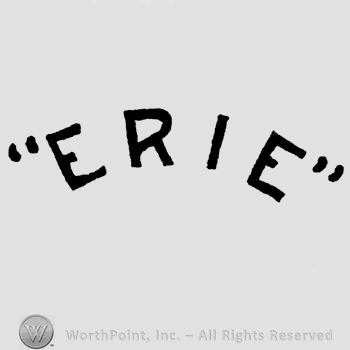 The word Erie written in uppercase letters between quotation marks.