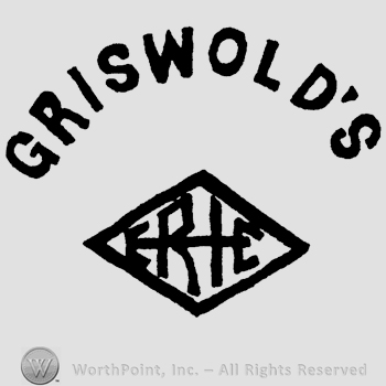 The name Erie written in uppercase letters inside a diamond, Griswold's written above in uppercase letters.