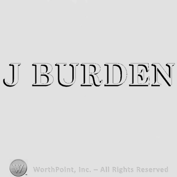 The name J Burden written in uppercase letters.