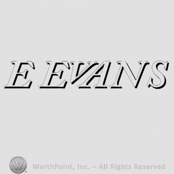 The name E Evans written in uppercase letters.