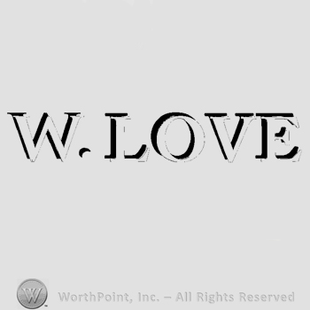 The name W. Love written in uppercase letters.