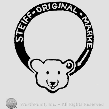 A circle with the text Steiff Original Marke written in uppercase letters and a bear's head at the bottom.
