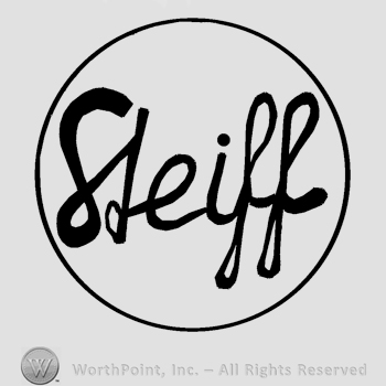 The word Steiff handwritten inside a circle.