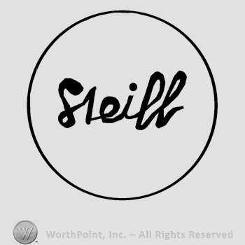 The word Steiff handwritten inside a circle.
