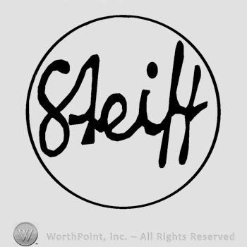 The word Steiff handwritten inside a circle.