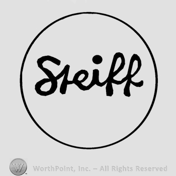 The word Steiff handwritten inside a circle.