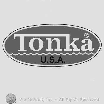 The name Tonka followed by the Registered symbol, over a waved line, U.S.A. written below, all inside an oval.