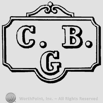 Letters C.B.G. written inside a cartouche.