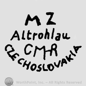The text M Z Altrohlau C M R Czechoslovakia