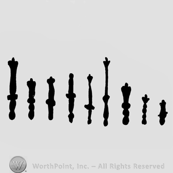 A sign that resimbles the shape of a scepter