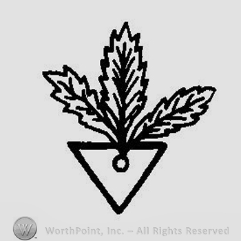 Three leaves above a overturned triangle