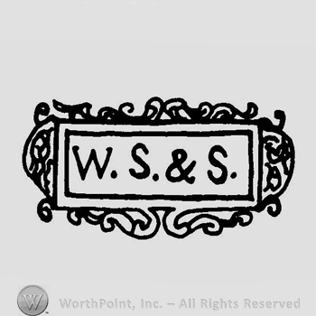 Letters W.S. & S. written inside an ornamented rectangle.