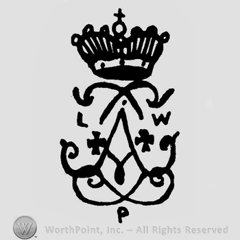 A Crown above a stylised uppercase A