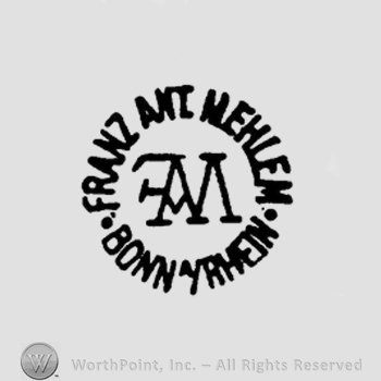 The initials F A M combined and surrounded by the text Franz Anton Mehlem Bonn Rhein