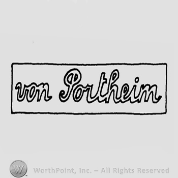 The name Von Portheim handwritten inside a rectangle.