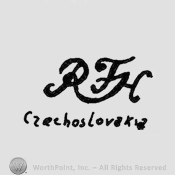 The initials R F H above the word Czechoslovakia
