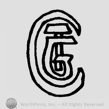 Letters TG entwined inside a large capital C.