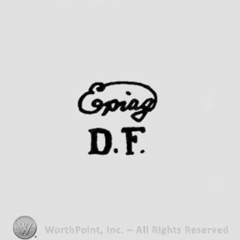 The word Epiag handwritten above the initials D F