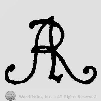 Letters AR handwritten and entwined.