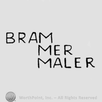 The text Bram Mer Maler in uppercase