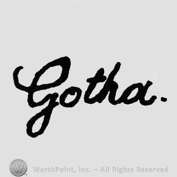 The word Goth handwritten