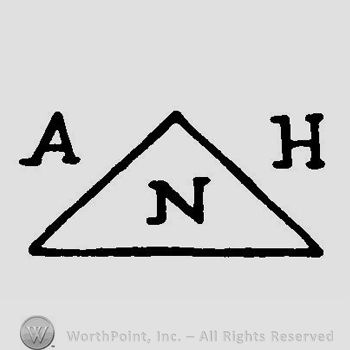 Letter N inside a triangle, letters A and H written outside, above the triangle.