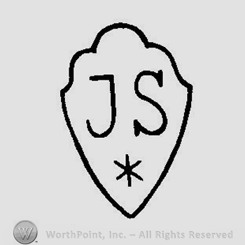A shield with the initials J S and a star on it