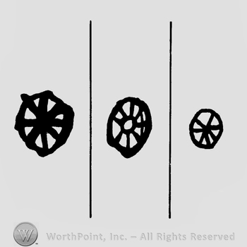 A circle split into sections, resimbling a wheel with spokes