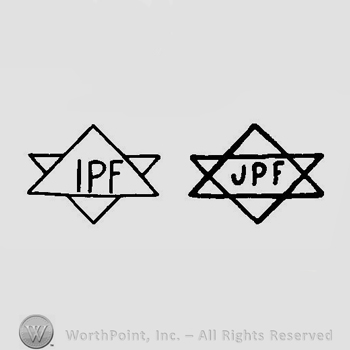 Two triangles overlapping to form a star with the initials J P F inside