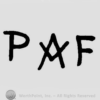 Letters PAF written in uppercase.