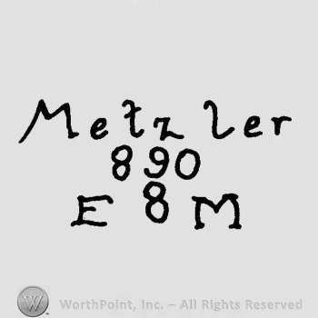 The text Metzler 890 E 8 M