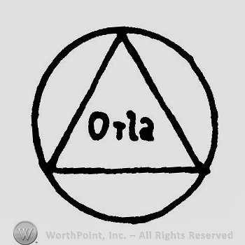 A circle with a triangle inside and the word Orla