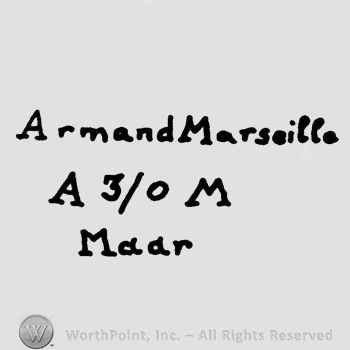 The name Armand Marseille written over the text A 3/0 M and Maar written below.