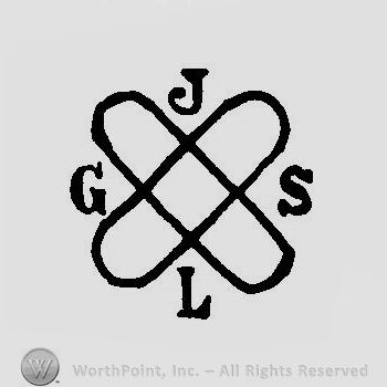 Two crossed ovals, letters G, J, S and L written around them.