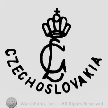 A crown above the initials L C overlapping and the word Czechoslovakia