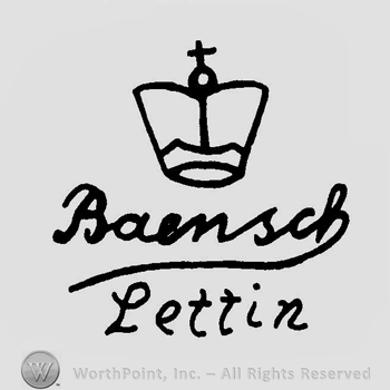 A crown above the word Baensch Lettin in handwriting