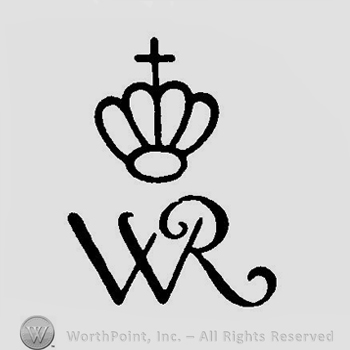 A crown above the initials W R